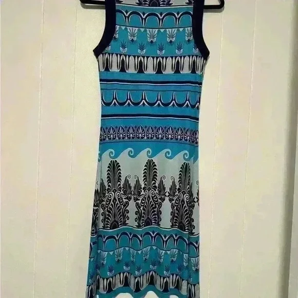 Tory Burch Purple and Blue Bodycon Sleeveless Stretchy Dress S - Picture 6 of 11